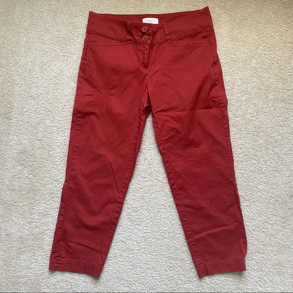 Loft Rust Original Crop Pants - Picture 2 of 6